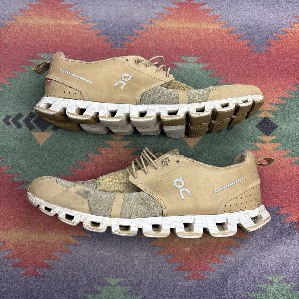 On Cloud 5‎ Running Shoes Sneakers Mens 12.5 Dune Terry Cloth Beige - Picture 2 of 11